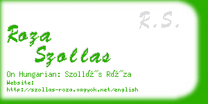 roza szollas business card